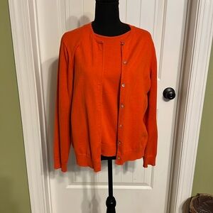 Lands’End Cardigan and shirt set